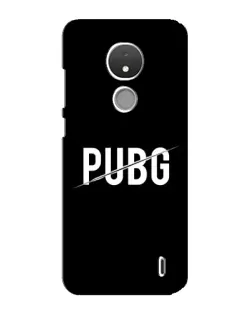 Чехол для Nokia C21 с картинкой «PUBG — белый логотип»