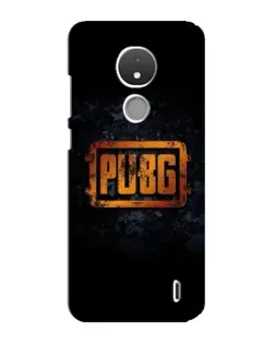 Чехол для Nokia C21 с картинкой «PUBG — золотой логотип»