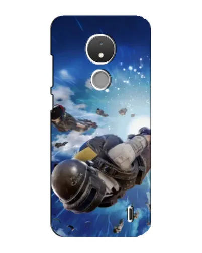Чехол для Nokia C21 с картинкой «Десант PUBG — прыжок»