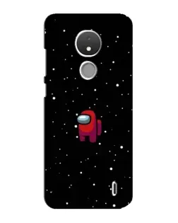 Чехол для Nokia C21 с картинкой «Красный Among Us»