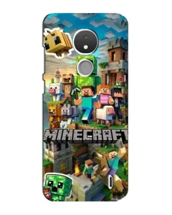 Чехол для Nokia C21 с картинкой «Замок Minecraft»