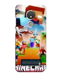 Чехол для Nokia C21 с картинкой «Minecraft герои игры»