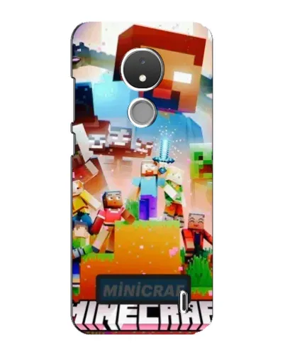 Чехол для Nokia C21 с картинкой «Minecraft герои игры»