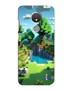 Чехол для Nokia C21 с картинкой «Minecraft летний день»