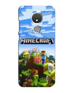 Чехол для Nokia C21 с картинкой «Minecraft классический мир»