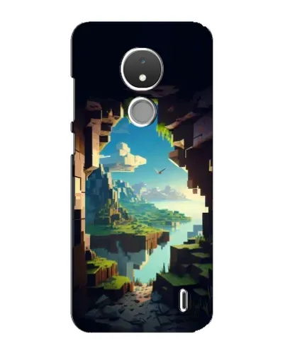 Чехол для Nokia C21 с картинкой «Вид из пещеры»