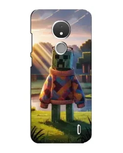 Чехол для Nokia C21 с картинкой «Крипер в свитере»