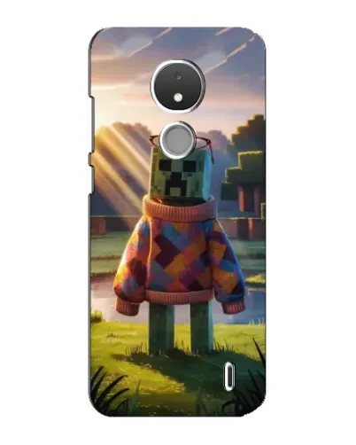 Чехол для Nokia C21 с картинкой «Крипер в свитере»