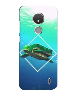 Чохол для Nokia C21 з картинкою «Черепаха Minecraft»