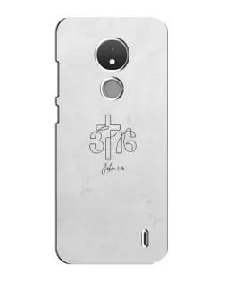 Чехол для Nokia C21 с картинкой «Иоанна 3:16 Крест»