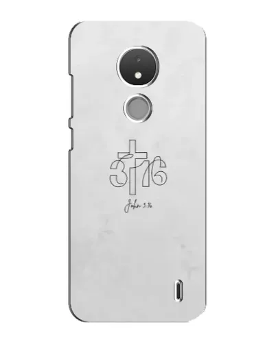 Чехол для Nokia C21 с картинкой «Иоанна 3:16 Крест»