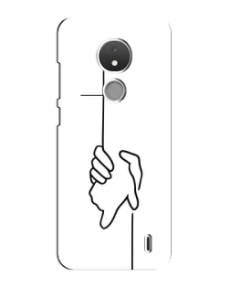 Чехол для Nokia C21 с картинкой «Рука держит»