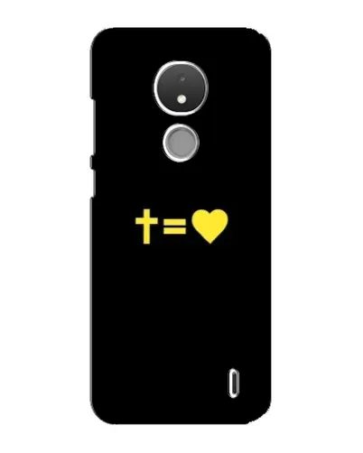 Чехол для Nokia C21 с картинкой «Сердце и Крест»