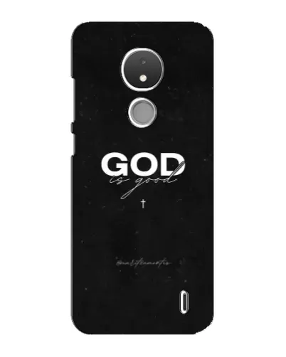 Чехол для Nokia C21 с картинкой «GOD — Бог над всем»