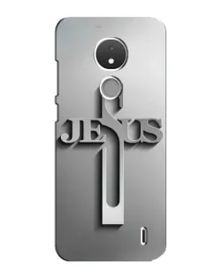 Чохол для Nokia C21 з картинкою «Металевий хрест Jesus» Чохол для Nokia C21 з картинкою «Металевий хрест Jesus»