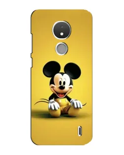 Чехол для Nokia C21 с картинкой «Микки на желтом»