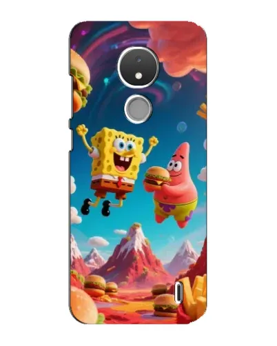 Чехол для Nokia C21 с картинкой «Космический фастфуд»