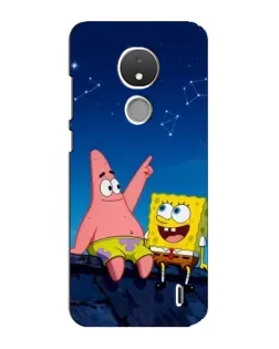 Чехол для Nokia C21 с картинкой «Губка Боб и Патрик ночью» Чехол для Nokia C21 с картинкой «Губка Боб и Патрик ночью»