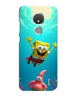 Чехол для Nokia C21 с картинкой «Спанч Боб под водой»