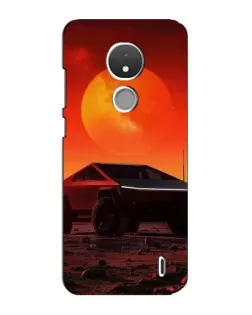 Чехол для Nokia C21 с картинкой «Cybertruck на Марсе»