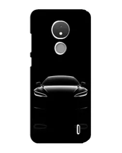 Чехол для Nokia C21 с картинкой «Силуэт Tesla Night»