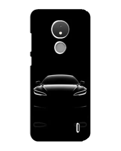 Чехол для Nokia C21 с картинкой «Силуэт Tesla Night»