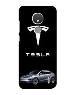Чехол для Nokia C21 с картинкой «Tesla Model Y»