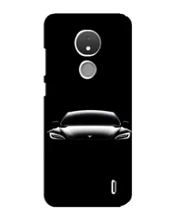 Чехол для Nokia C21 с картинкой «Фары Tesla Night»
