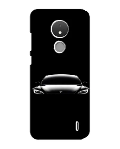 Чехол для Nokia C21 с картинкой «Фары Tesla Night»