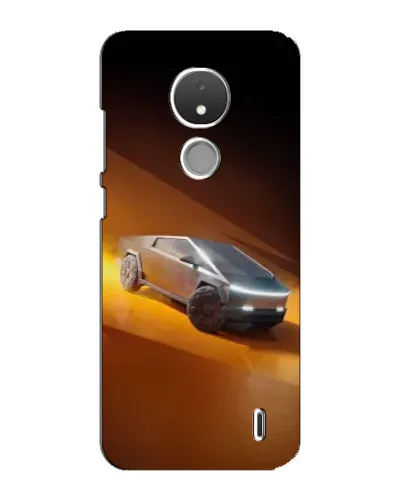 Чехол для Nokia C21 с картинкой «Cybertruck в пустыне»