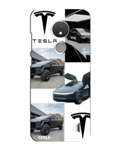 Чехол для Nokia C21 с картинкой «Коллаж Cybertruck Tesla»