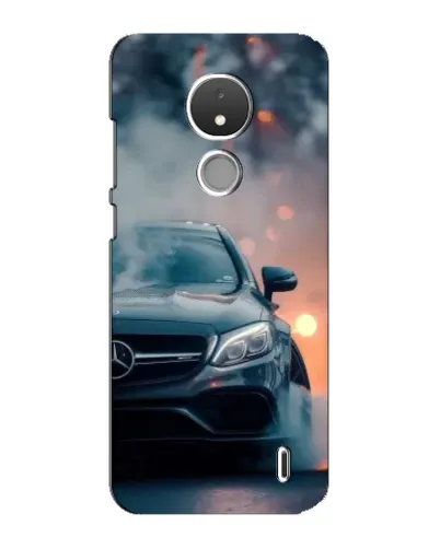 Чехол для Nokia C21 с картинкой «Mercedes — ночной город»