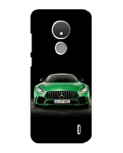 Чехол для Nokia C21 с картинкой «Mercedes — неоновый лого»