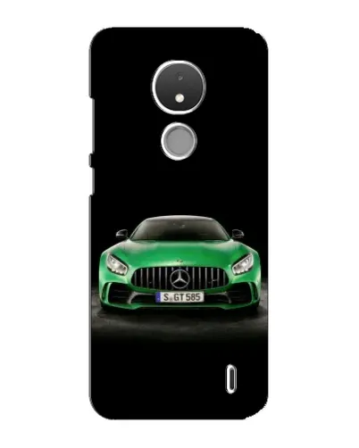Чехол для Nokia C21 с картинкой «Mercedes — неоновый лого»