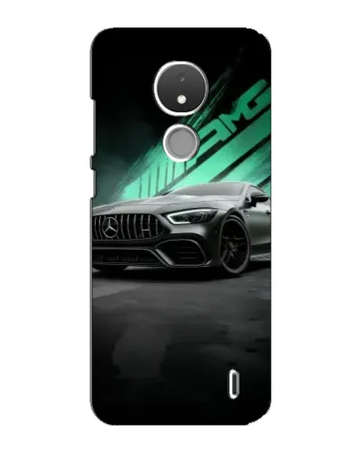 Чехол для Nokia C21 с картинкой «Темный Mercedes AMG»