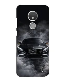 Чехол для Nokia C21 с картинкой «Mercedes в дыму»