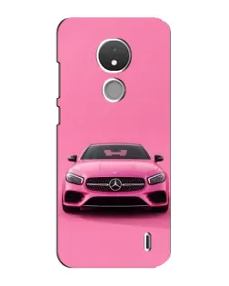 Чехол для Nokia C21 с картинкой «Розовый Mercedes AMG»