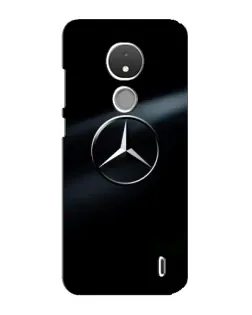 Чехол для Nokia C21 с картинкой «Mercedes на металле»
