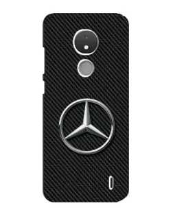 Чехол для Nokia C21 с картинкой «Карбоновый Mercedes стиль»