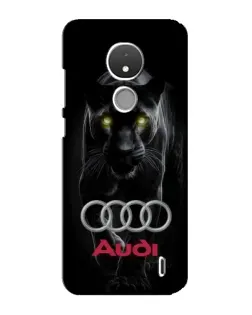 Чехол для Nokia C21 с картинкой «Пантера и Audi»