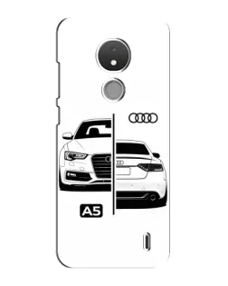 Чехол для Nokia C21 с картинкой «Audi — контрастный дизайн»