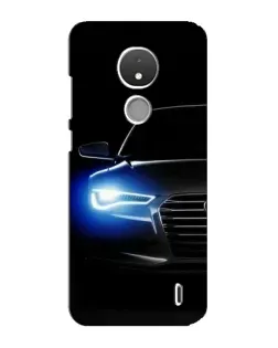 Чехол для Nokia C21 с картинкой «Неоновый взгляд Audi»