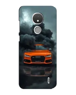 Чехол для Nokia C21 с картинкой «Audi в облаках дыма»