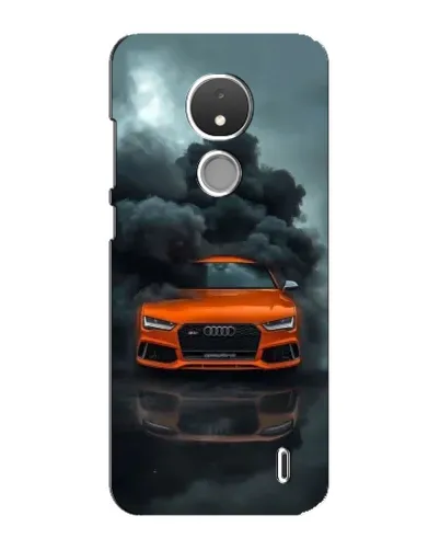 Чехол для Nokia C21 с картинкой «Audi в облаках дыма» Чехол для Nokia C21 с картинкой «Audi в облаках дыма»