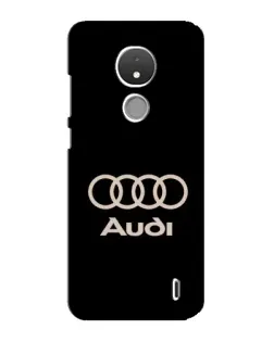 Чехол для Nokia C21 с картинкой «Audi — золотой логотип»