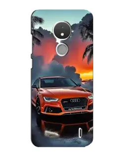 Чехол для Nokia C21 с картинкой «Audi — закат»