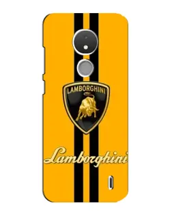 Чехол для Nokia C21 с картинкой «Lamborghini Stripe желтый»