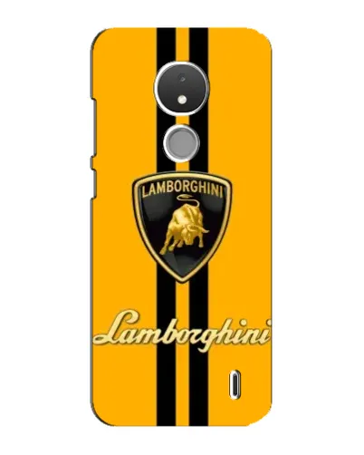 Чехол для Nokia C21 с картинкой «Lamborghini Stripe желтый»