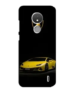 Чехол для Nokia C21 с картинкой «Lamborghini желтый акцент»