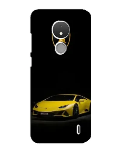 Чехол для Nokia C21 с картинкой «Lamborghini желтый акцент»